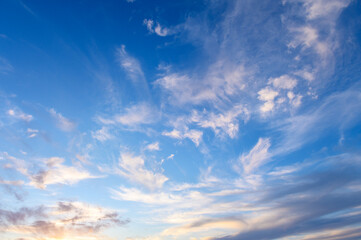 Wall Mural - Scenic sundown cloudscape for background. Afterglow of sunset.1