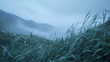 As you journey through the mist-kissed valleys, articulate the feeling of dew-kissed grass