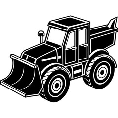 bulldozer ready vector illustration mascot,bulldozer silhouette,vector,icon,svg,characters,Holiday t shirt,black bulldozer drawn trendy logo Vector illustration,bulldozer on a white background,eps,png