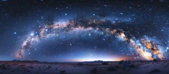 Wall Mural - a mesmerizing view of the night sky filled with countless stars and the beautiful milky way galaxy s