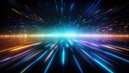 Futuristic technology abstract background with a glowing neon outline, tech background