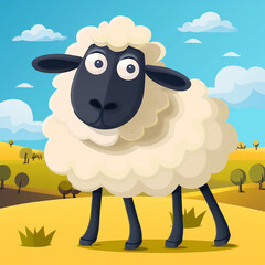 Wall Mural - Sheep illustration