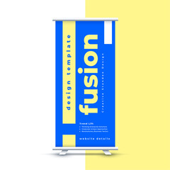 Wall Mural - modern roll up standee display page banner design