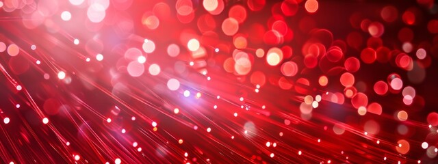 technology red and fiber optic background