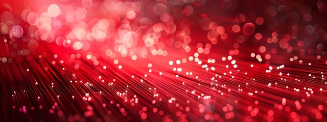 Wall Mural - technology red and fiber optic background
