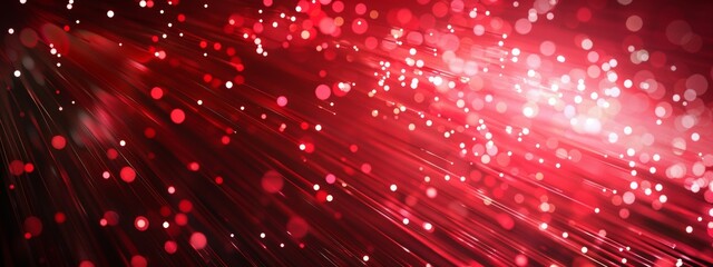 technology red and fiber optic background