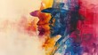 Capture a frontal view of a historical figures pivotal moment in watercolor, merging with a vivid VR experience Add depth and emotion by using unexpected camera angles to enhance the storytelling