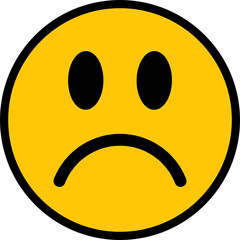 sad emoticon vector. sign, symbol, face