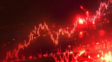 Fototapete - Stock market graph trading analysis investment financial, stock exchange financial or forex graph stock market graph chart business crisis crash loss and grow up gain and profits win up trend -