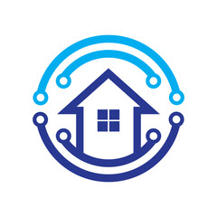 modern smart home logo design