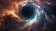 space nebulas around black center without any stars