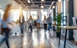 © Timeless_art - Busy office space in a modern interior design, walking past each other, conceptual, created with AI