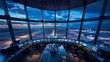 © Paul - Modern airport tower's nerve center, where diverse air traffic control experts navigate busy skies