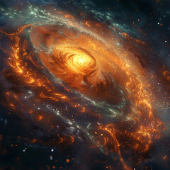 Wall Mural - galactic nebula, swirling gases, cosmic beauty