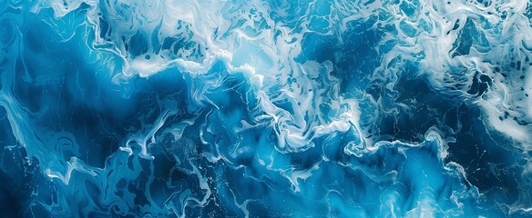 Wall Mural - abstract texture vibrant blue sea color background. generative AI