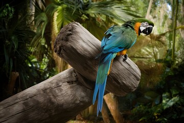 Poster - blue and gold macaw