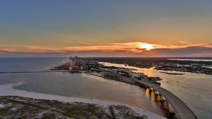 Wall Mural - Orange Beach, Alabama sunset at Perdido Pass