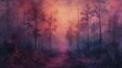 Aura of a Pastel Forest, Mystical Serenity Among the Trees
