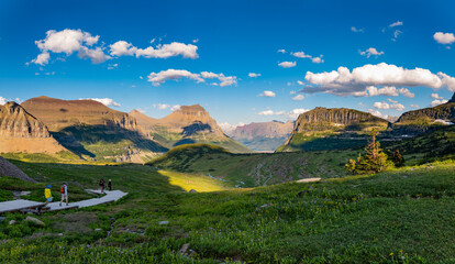 Panorama Mountain View Glacier National Park