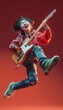 © kilimanjaro  - Animated Character Playing Guitar with Joy