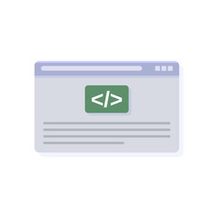 Metadata script code html website browser icon vector
