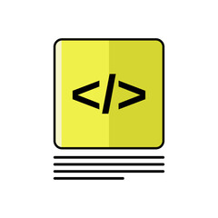Metadata script code html website browser icon vector

