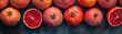 variety of ripe red pomelos arranged artistically