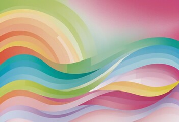 Wall Mural - Background Texture Spring Autumn Wave Frame  in bright colours Art