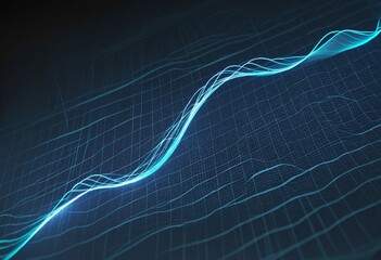 Wave Graph in bright colours 