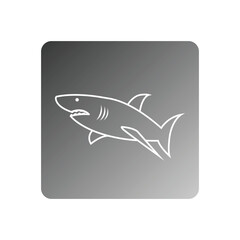 Sticker - icon shark vector