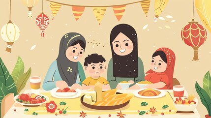 Eid Blessings Family Feast