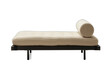 Elegant and modern chaise lounge with a comfortable cushion and bolster pillow
