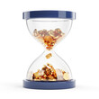 Time is Money concept - Hourglass with Golden Coins