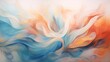 Ephemeral wisps of color drift through a sea of blue and orange gradients, creating a sense of tranquility and serenity.
