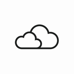 Wall Mural - single cloud icon illustration technology data computing concept vector design
