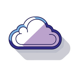 Wall Mural - single cloud icon illustration technology data computing concept vector design