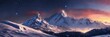 stars on the snow-covered mountains, detailed, 16k, focused, extreme details, super resolution, cinematic, masterpiece