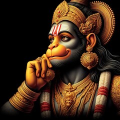 Poster - Portrait of Pavanputra Lord Hanuman