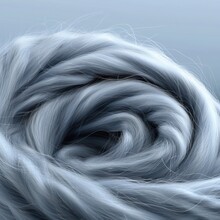 A Closeup Of A Bundle Of Soft Gray Yarn.