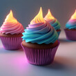 3d rendered Cupcake Topper, , detailed, on white background