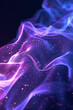 abstract and detailed sound waves levitating in purple color