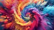Swirling vortex of colorful shapes   AI generated illustration