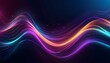 AI generated Abstract background with glowing lines and waves. 