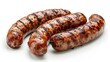 AI generated illustration of sausages on a white background
