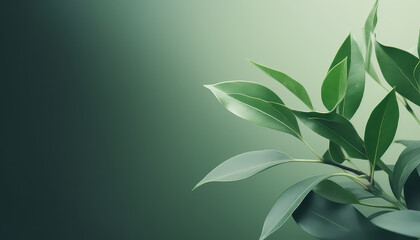 Wall Mural - A leafy green plant with a bright green color