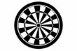 © Mohammad - cartoon style silhouette black color darts board vector illustration