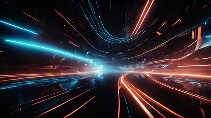 Wall Mural - design a futuristic abstract background with smooth, dynamic curves inspired by technology and innov