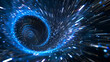Abstract of warp or hyperspace motion in blue star trail  ,Panorama Horizontal view for a glass panels ,Speed of light in space on dark background Abstract background in blue,Abstract blue background 