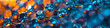 Vibrant Abstract Liquid Metal Texture in Blue and Orange Hues