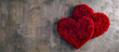 modern rug heart shaped in the floor concept background